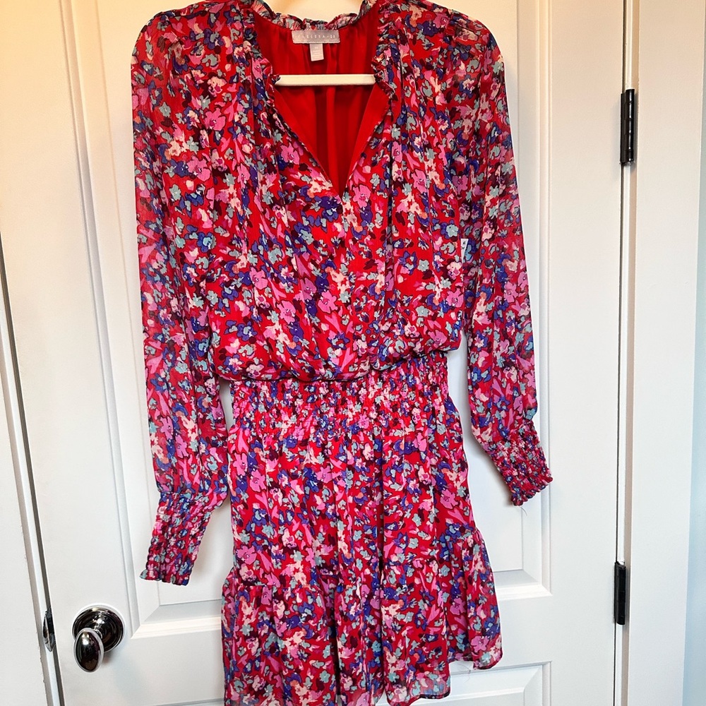 Chelsea 28 pink multi colored floral mini dress
